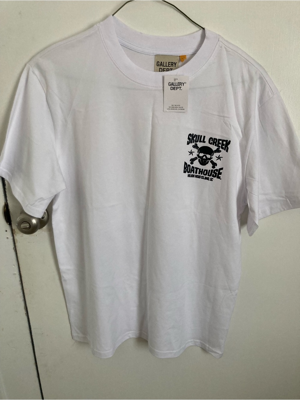 Gallery Dept White Short Sleeve Skull Creek Boathouse Graphic Tee